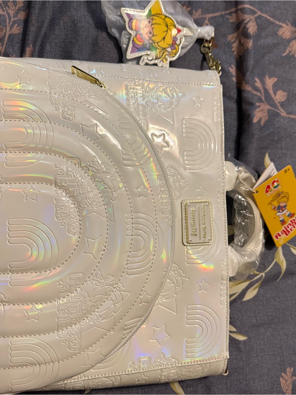 Loungefly White Holographic Embossed Sailor Moon Tote